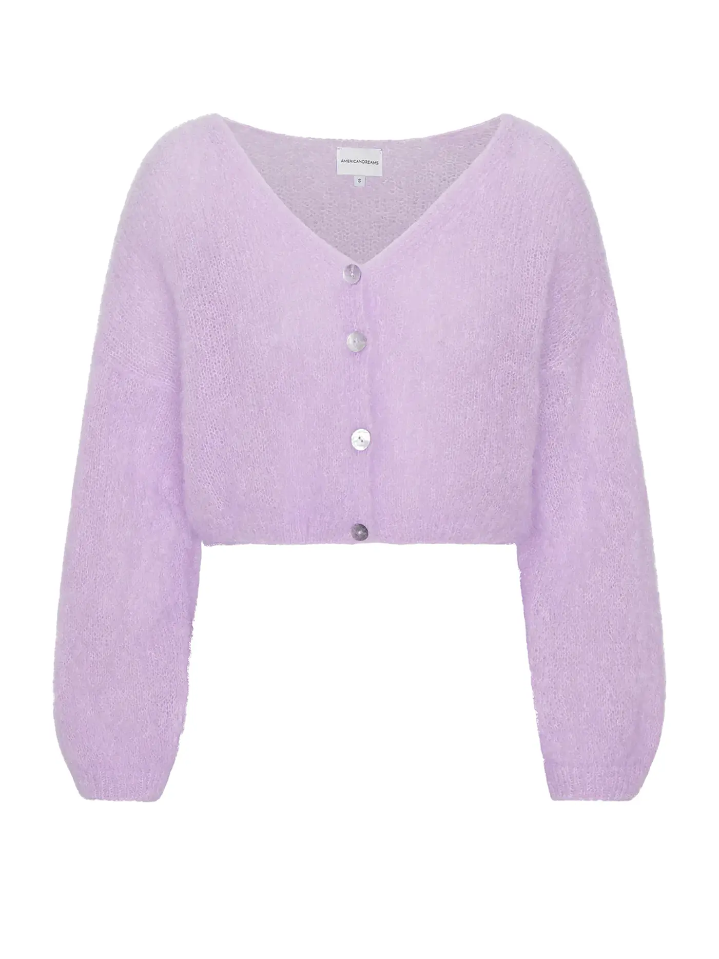 AMERICAN DREAMS | Cardigan Cropped Fit CORNELIA | lila